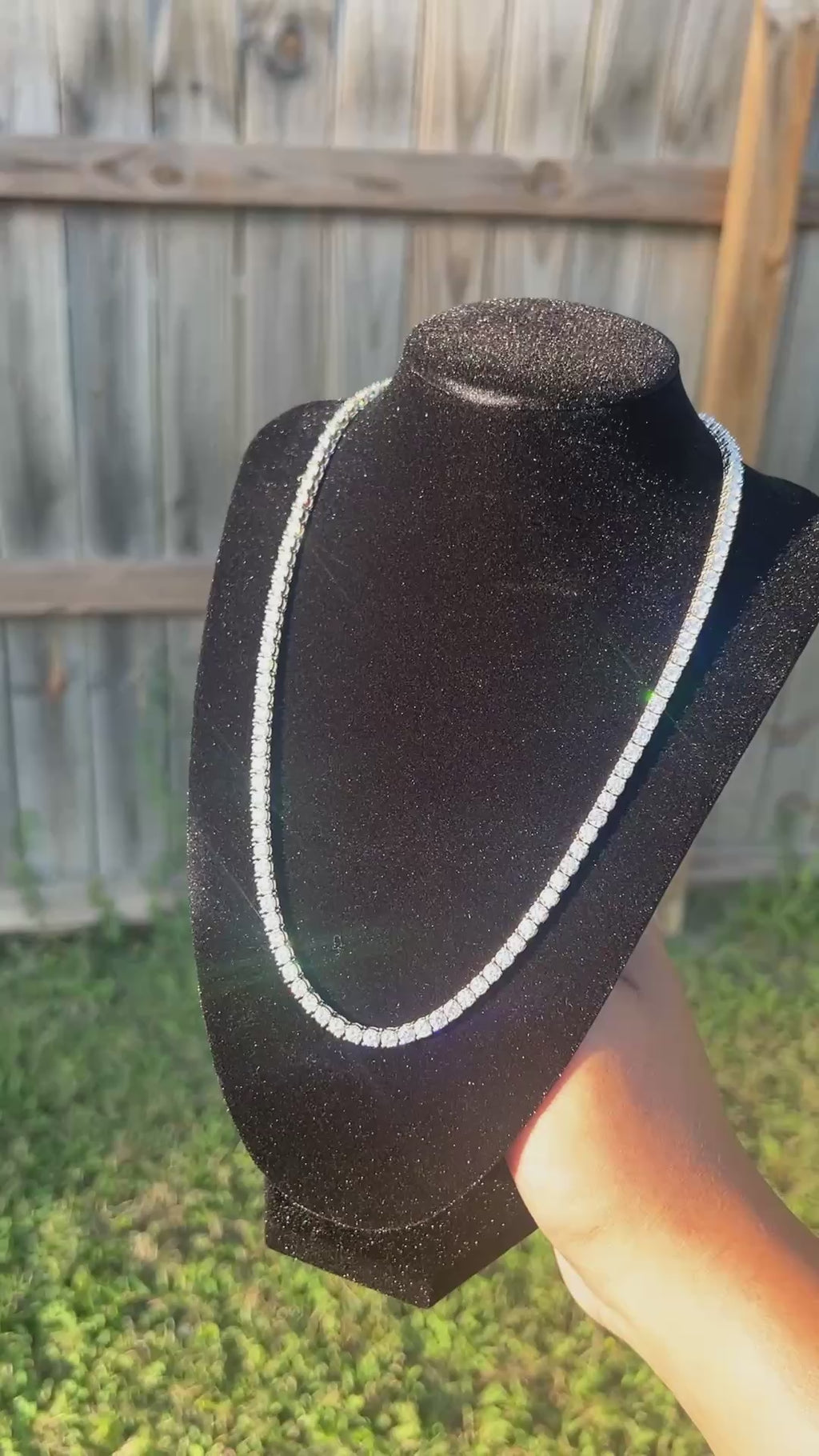 4mm Moissanite Tennis Chain — 20" | 925 Sterling Silver